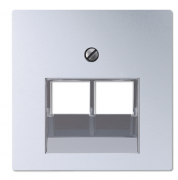 Jung A 500 Алюминий Накладка 2-ой наклонной ТЛФ/комп розетки