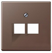 Jung A 500 Мокко Накладка 2-ой наклонной ТЛФ/комп розетки