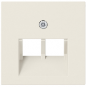 Jung AS 500 Слоновая кость Накладка 2-ой наклонной ТЛФ/Компьютерной розетки 