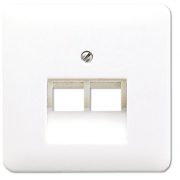 Jung CD 500 Белый Накладка 2-ой наклонной ТЛФ/Компьютерной розетки