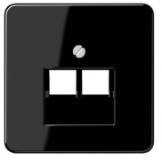 Jung CD 500 Черный Накладка 2-ой наклонной ТЛФ/Компьютерной розетки