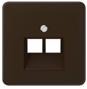 Jung CD 500 Коричневый Накладка 2-ой наклонной ТЛФ/Компьютерной розетки