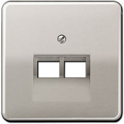 Jung CD 500 Платина Накладка 2-ой наклонной ТЛФ/Компьютерной розетки