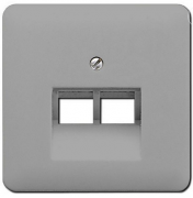 Jung CD 500 Серый Накладка 2-ой наклонной ТЛФ/Компьютерной розетки