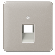 Jung CD 500 Платина Накладка 1-ой наклонной ТЛФ/Компьютерной розетки