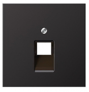 Jung ECO profi Черный матовый Накладка 1-ой наклонной ТЛФ/комп розетки