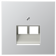 Jung LS 990 Алюминий Накладка 2-ой наклонной ТЛФ/комп розетки