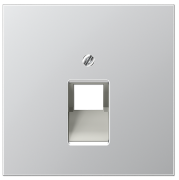 Jung LS 990 Алюминий Накладка 1-ой наклонной ТЛФ/комп розетки