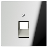 Jung LS 990 Хром Накладка 1-ой наклонной ТЛФ/комп розетки