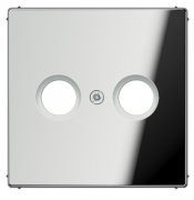 Jung LS 990 Хром Накладка TV-FM розетки