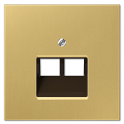 Jung LS 990 Латунь классическая Накладка 2-ой наклонной ТЛФ/комп розетки