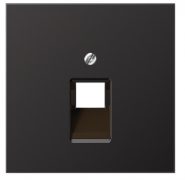 Jung LS 990 Алюминий темный Накладка 1-ой наклонной ТЛФ/комп розетки