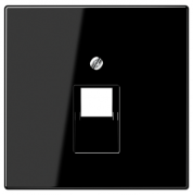 Jung LS 990 Черный Накладка 1-ой наклонной ТЛФ/комп розетки