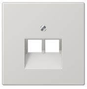 Jung LS 990 Светло-серый Накладка 2-ой наклонной ТЛФ/комп розетки