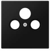 Jung LS 990 Черный матовый Накладка TV-SAT-FM розетки