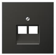 Jung LS 990 Антрацит Накладка 2-ой наклонной ТЛФ/комп розетки