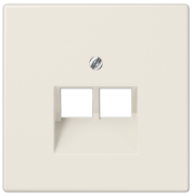 Jung LS 990 Слоновая кость Накладка 2-ой наклонной ТЛФ/комп розетки