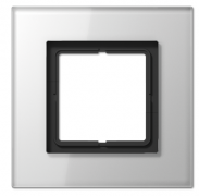 Jung LS plus Стекло Белое Рамка 1-ая