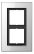 Jung LS plus Стекло Белое Рамка 2-ая