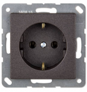 Jung ECO profi Антрацит матовый Розетка с/з без шторок, безвинтовые клеммы