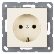 Jung ECO profi Слоновая кость Розетка с/з без шторок, безвинтовые клеммы