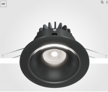Maytoni Yin Черный Встраиваемый светильник LED 4000K 1x12Вт 60°, DL031-L12W4K-B