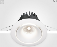 Maytoni Yin Белый Встраиваемый светильник LED 4000K 1x12Вт 60°, DL031-L12W4K-W