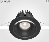 Maytoni Yin Черный Встраиваемый светильник LED 4000K 1x12Вт 60° Dim Triac, DL031-L12W4K-D-B