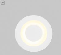 Maytoni Limo Белый Встраиваемый светильник LED 3000К 3Вт IP 65, O037-L3W3K