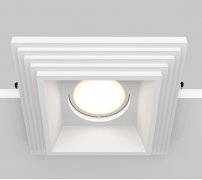 Maytoni Gyps Modern Белый Встраиваемый квадратный светильник GU10 10Вт, DL005-1-01-W