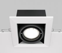 Maytoni Metal Modern Белый Встраиваемый квадратный светильник GU10 1x10Вт, DL008-2-01-W