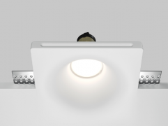 Maytoni Gyps Modern Белый Встраиваемый квадратный светильник GU10 1x10Вт, DL001-1-01-W