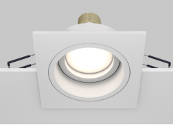 Maytoni Atom Белый Встраиваемый квадратный светильник GU10 1x10Вт, DL026-2-01W