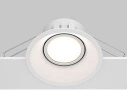 Maytoni Dot Белый Встраиваемый светильник GU10 1x10Вт, DL028-2-01W