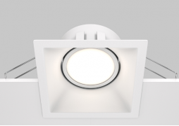 Maytoni Dot Белый Встраиваемый квадратный светильник GU10 1x10Вт, DL029-2-01W