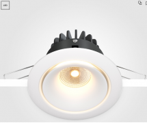 Maytoni Yin Белый Встраиваемый светильник LED 3000K 1x12Вт 60°, DL031-2-L12W