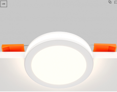 Maytoni Phanton Белый Встраиваемый светильник LED 3000K 1x7Вт 120°, DL2001-L7W