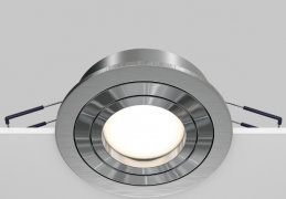Maytoni Atom Серебро Встраиваемый светильник GU10 1x10Вт, DL023-2-01S