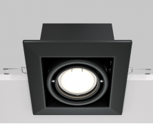 Maytoni Metal Modern Черный Встраиваемый квадратный светильник GU10 1x10Вт, DL008-2-01-B