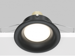 Maytoni Slim Черный Встраиваемый светильник GU10 1x10Вт, DL027-2-01B