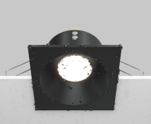 Maytoni Zoom Черный Встраиваемый квадратный светильник GU10 1x10Вт IP 65, DL033-2-01B