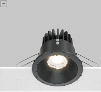 Maytoni Zoom Черный Встраиваемый светильник LED 3000K 1x12Вт 60° IP 65, DL034-2-L12B