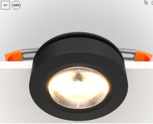 Maytoni Magic Черный Встраиваемый светильник LED 4000K 1x12Вт 36°, DL2003-L12B4K