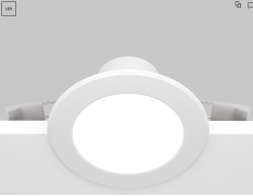 Maytoni Technical Stockton Белый Встраиваемый светильник 3000-6000K 1x7Вт 110° IP 44,  DL015-6-L7W