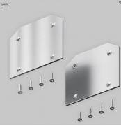 Maytoni Gravity Серебро Заглушка Комплектующие для встраиваемой трековой системы 2шт., TRA010MPEC-21S