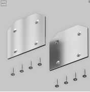 Maytoni Exility Серебро Заглушка Комплектующие для встраиваемой трековой системы 2 шт., TRA034MPEC-21S