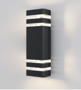 Maytoni Unter den Linden  Черный Бра Настенный светильник E27х2 60Вт IP54, O578WL-02B