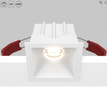 Maytoni Alfa Белый Встраиваемый квадратный светильник LED 3000K 1x10Вт 36° Dim Triac, DL043-01-10W3K-D-SQ-W