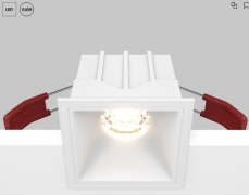 Maytoni Alfa Белый Встраиваемый квадратный светильник LED 3000K 1x10Вт 36°, DL043-01-10W3K-SQ-W