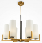 Maytoni Fortano Черный и Латунь Люстра на штанге E27х6, MOD089PL-06BS